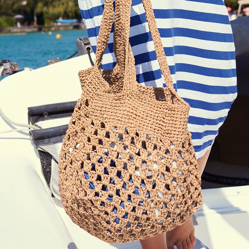 Strandtasche aus Bast-Garn